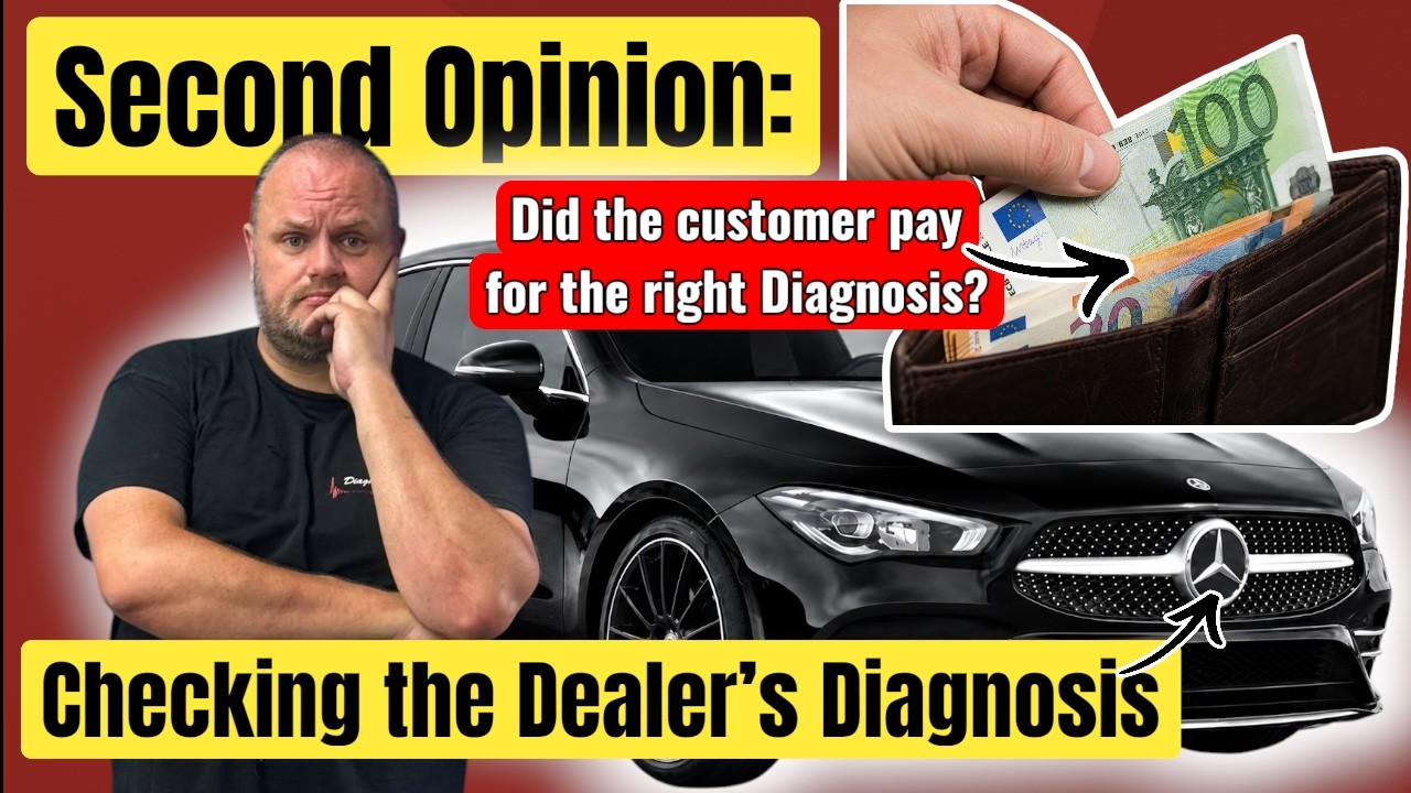 DiagnoseDan inspecting the wiring loom to solve a Mercedes GLA no-crank fault.