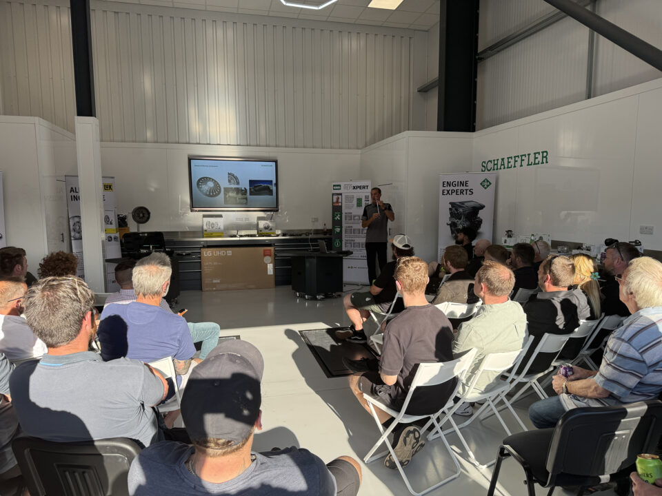 Technicians at Schaeffler's new Hereford workshop training facility during the first IMI-accredited training evening event.