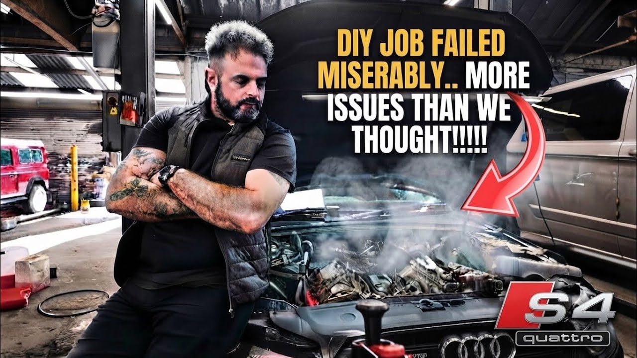 Technician Baz Meredith diagnoses an S4 3.0 V6 misfire by inspecting the engine bay of the Audi.