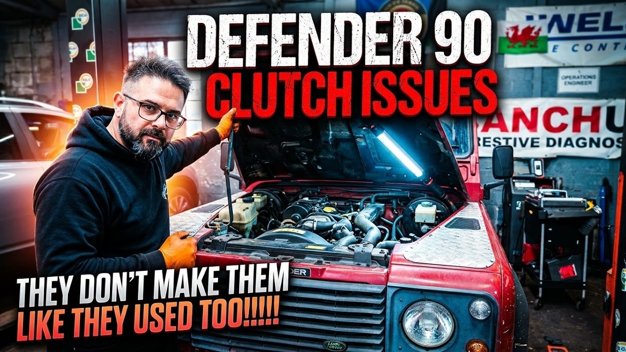 Mechanic Baz Meredith replaces a failed Land Rover Defender hydraulic slave cylinder to fix a clutch pedal fault.